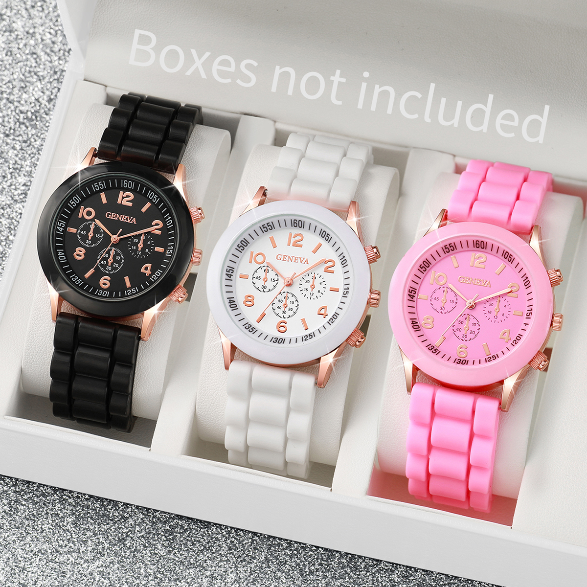 Silicone Band Women - 2/3PCS Women Watches Fashion Arabic Dial