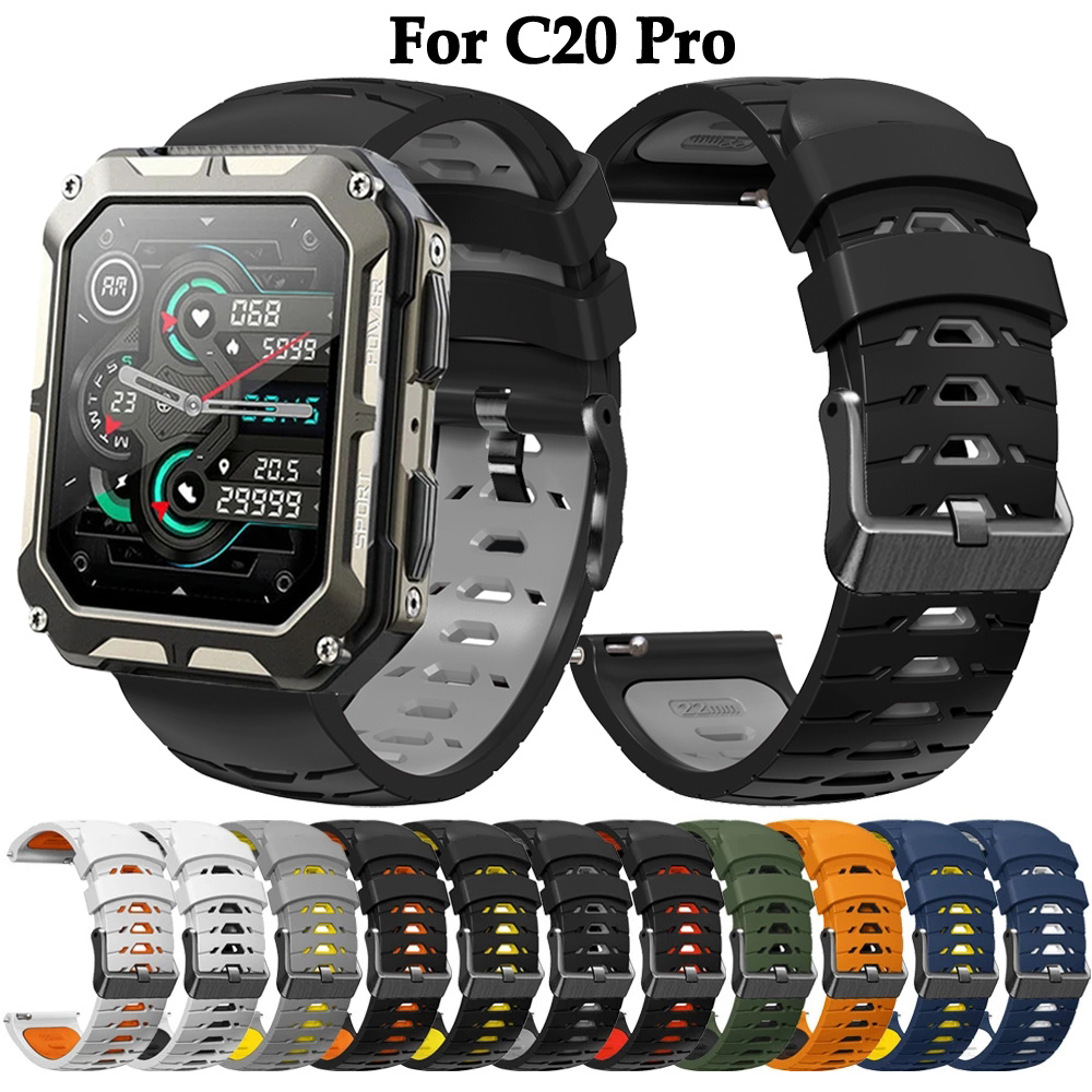 Silicone Watch Band 22Mm - Replacement 22mm Watch Bands For C20
