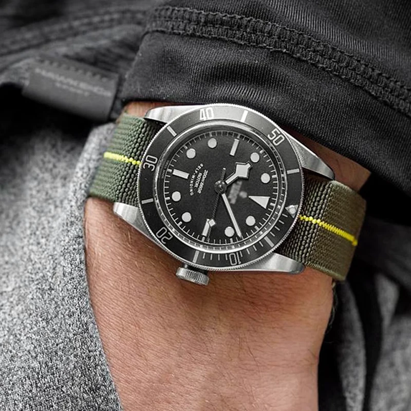 Canvas Strap Watch - Nylon Soft Waterproof Watchband for Seiko