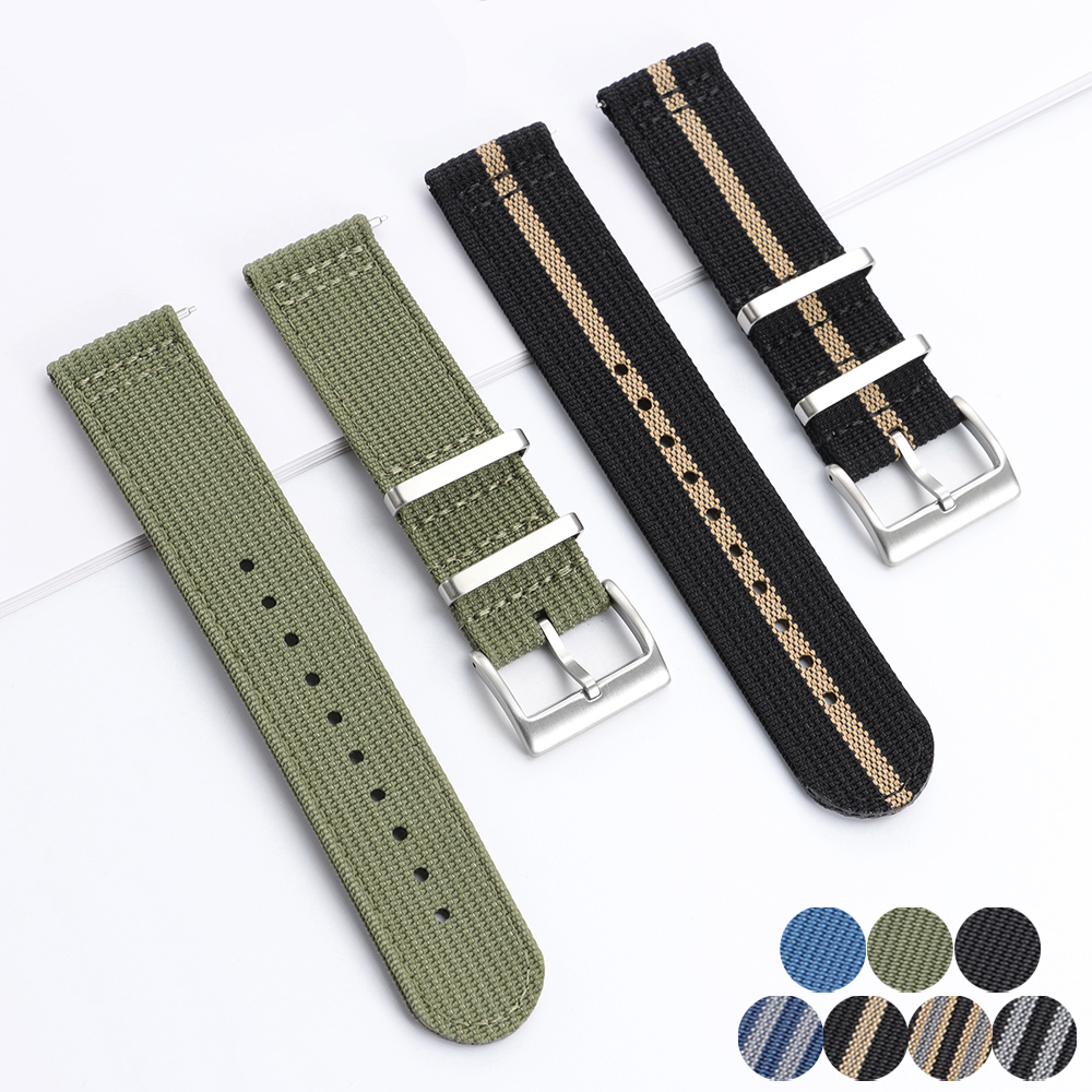 Canvas Strap Watch - Quick Release Bracelet Woven Canvas Fabric