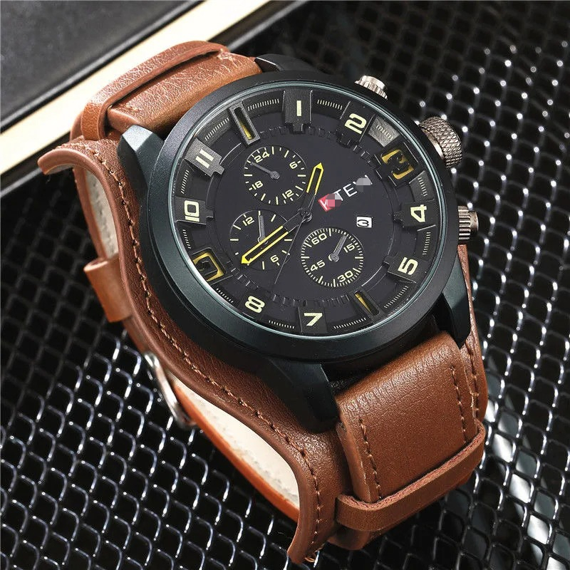 Retro Luxury Men Quartz Watch  - đánh giá và giá Leather Watch Band Men