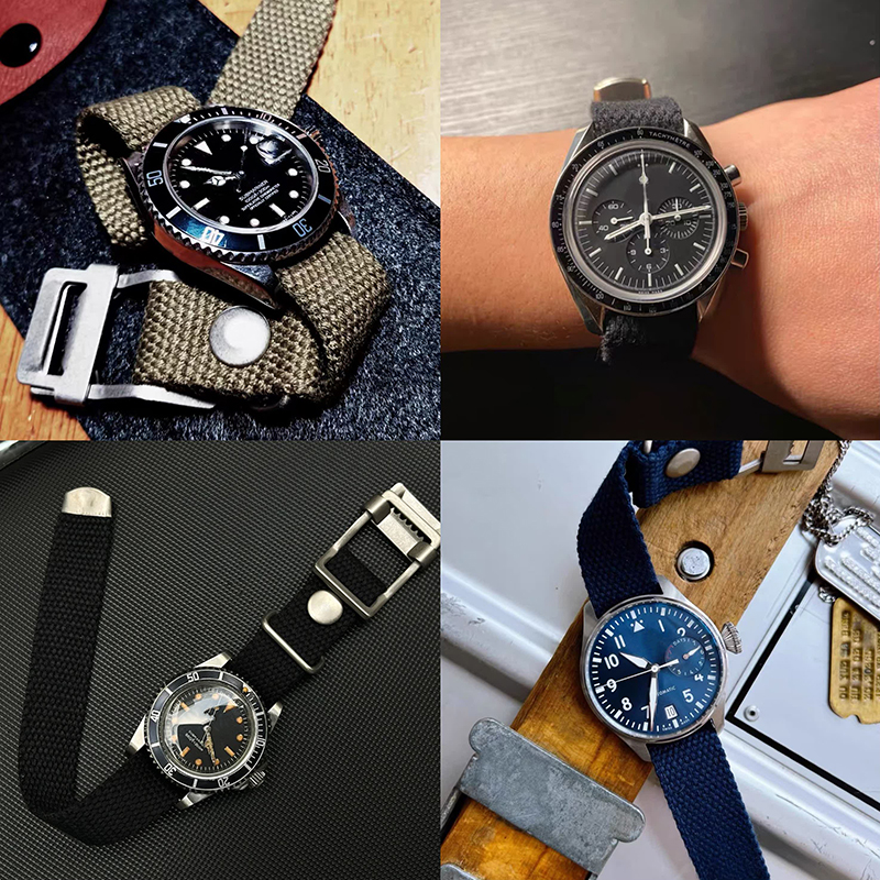20mm 22mm 19mm 21mm High quali - đánh giá và giá Canvas Strap Watch