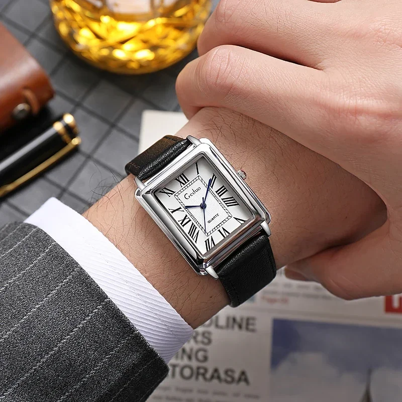 New Fashion Luxury Designer Re - đánh giá và giá Leather Watch Band Men