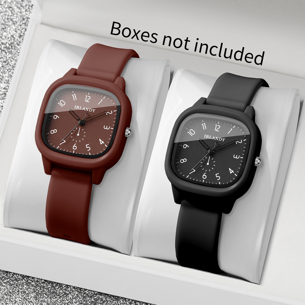 2PCS/Set Fashion Square Arabic - đánh giá và giá Silicone Band Women