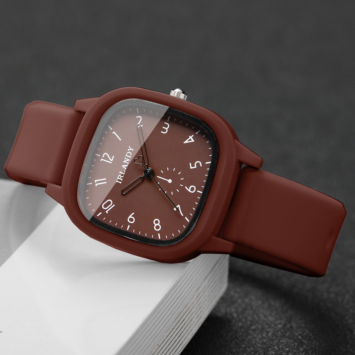 2PCS/Set Fashion Square Arabic - đánh giá và giá Silicone Band Women
