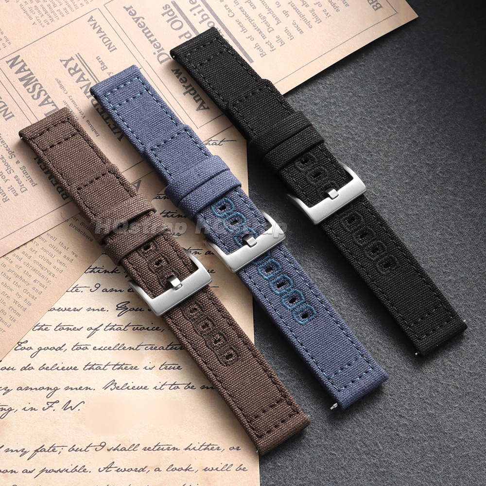 Nylon Canvas Watch Strap 18mm  - đánh giá và giá Canvas Strap Watch