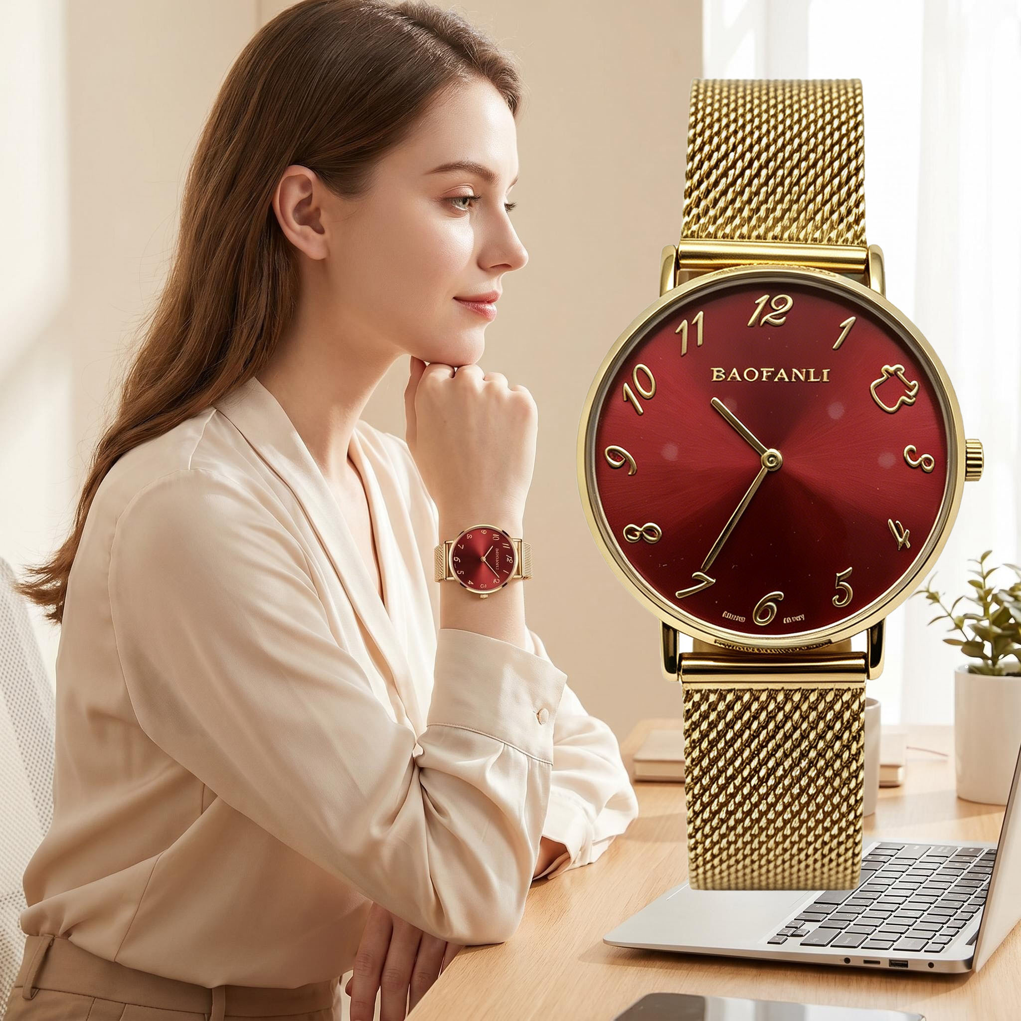 BAOFANLI Women's Quartz Watch, - đánh giá và giá Mesh Strap Metal