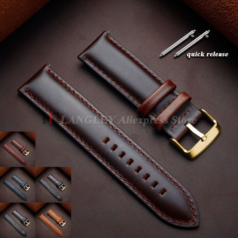 Vintage Genuine Cowhide Watch  - đánh giá và giá Leather Strap Quick Release
