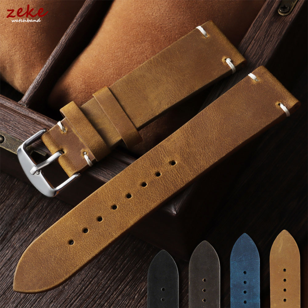 Vintage Soft Oil Wax Watch Ban - đánh giá và giá Leather Strap Quick Release