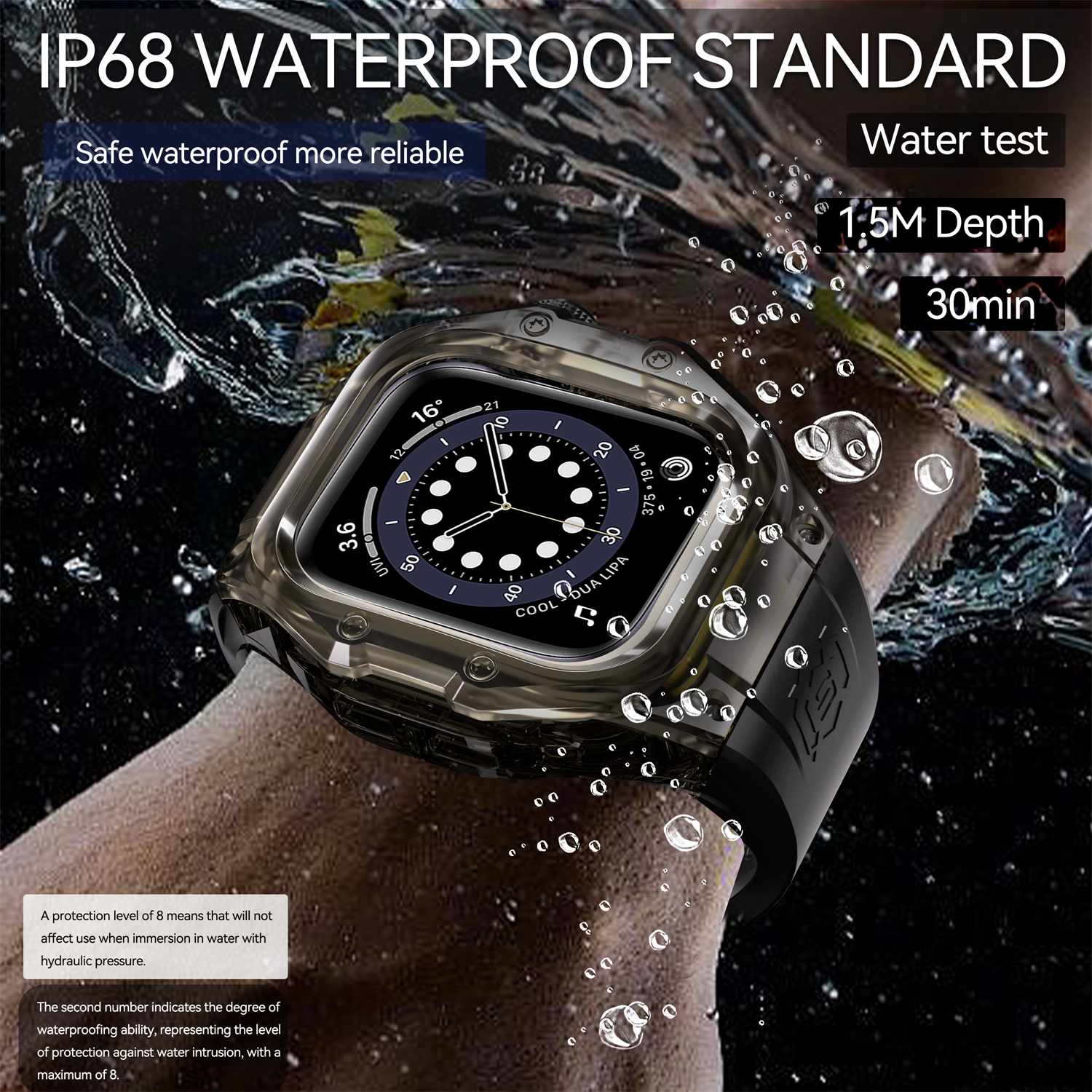 ShellBox IP68 Waterproof Sport - đánh giá và giá Rubber Strap Diver