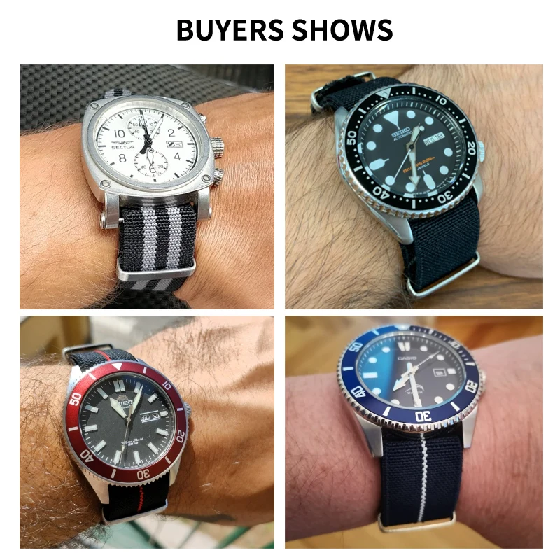 Nylon Soft Waterproof Watchban - đánh giá và giá Canvas Strap Watch