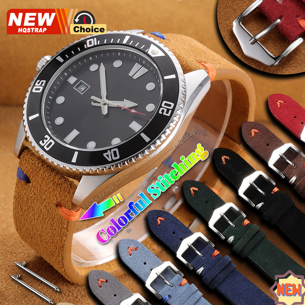 New Colorful Stitching Suede S - đánh giá và giá Suede Strap Watch