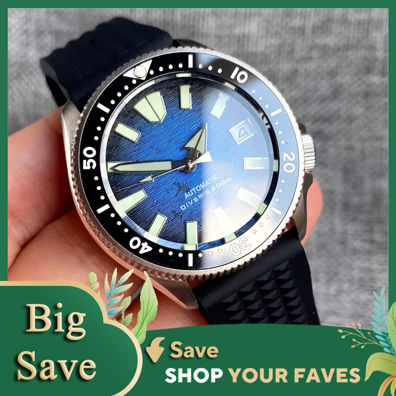 37mm Tandorio 200m Diving NH35 - đánh giá và giá Rubber Strap Diver