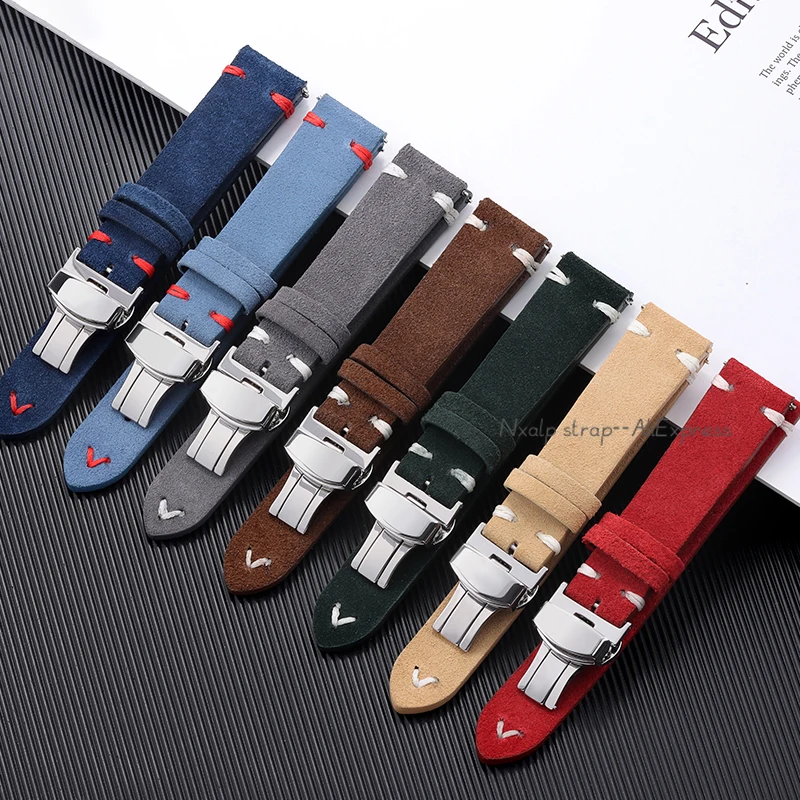 Vintage Suede Leather Watch Ba - đánh giá và giá Suede Strap Watch