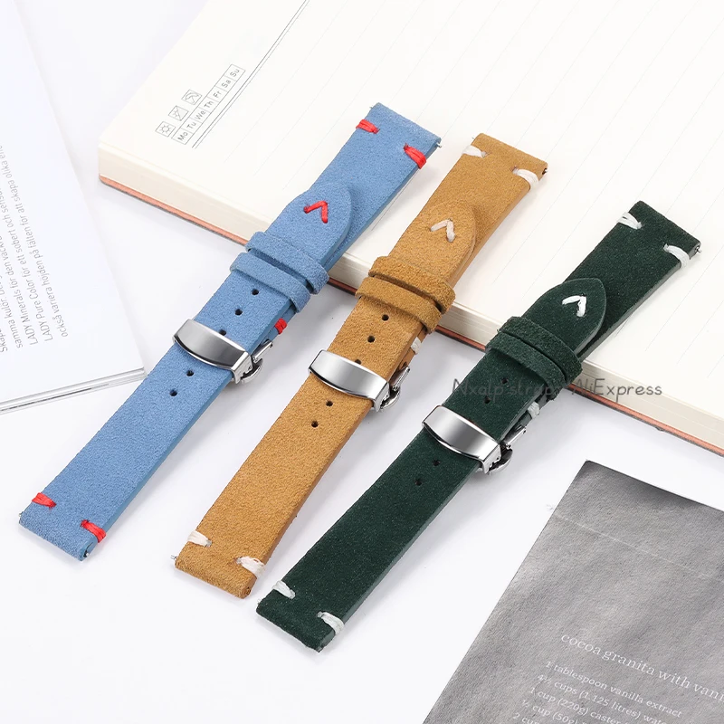 Vintage Suede Leather Watch Ba - đánh giá và giá Suede Strap Watch