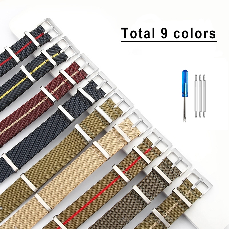 20mm 22mm Geometric Design Nyl - đánh giá và giá Canvas Strap Watch