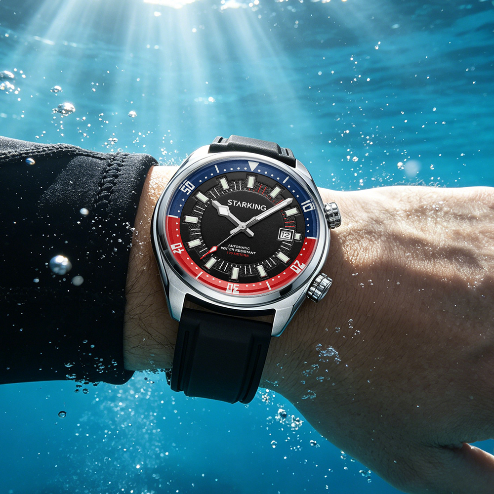 STARKING Men's Automatic 8215  - đánh giá và giá Rubber Strap Diver