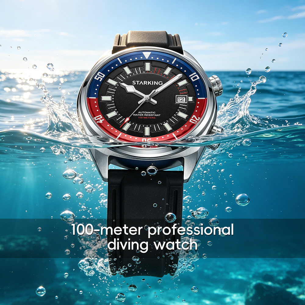 STARKING Men's Automatic 8215  - đánh giá và giá Rubber Strap Diver