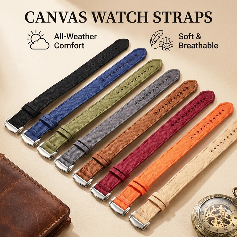 Canvas Watch Strap 18/20/22mm  - đánh giá và giá Canvas Strap Watch