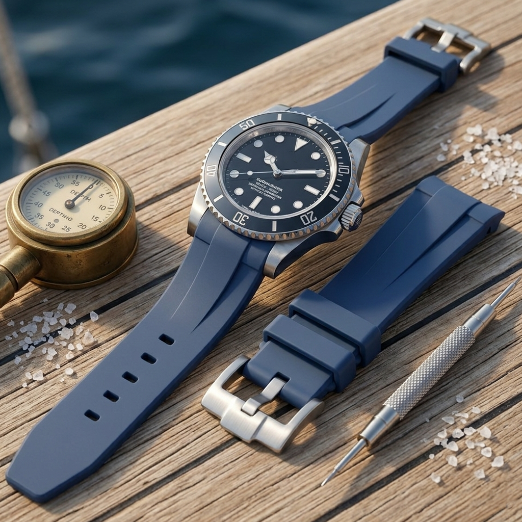 Rubber Watch Strap 20mm Curved - đánh giá và giá Rubber Strap Diver