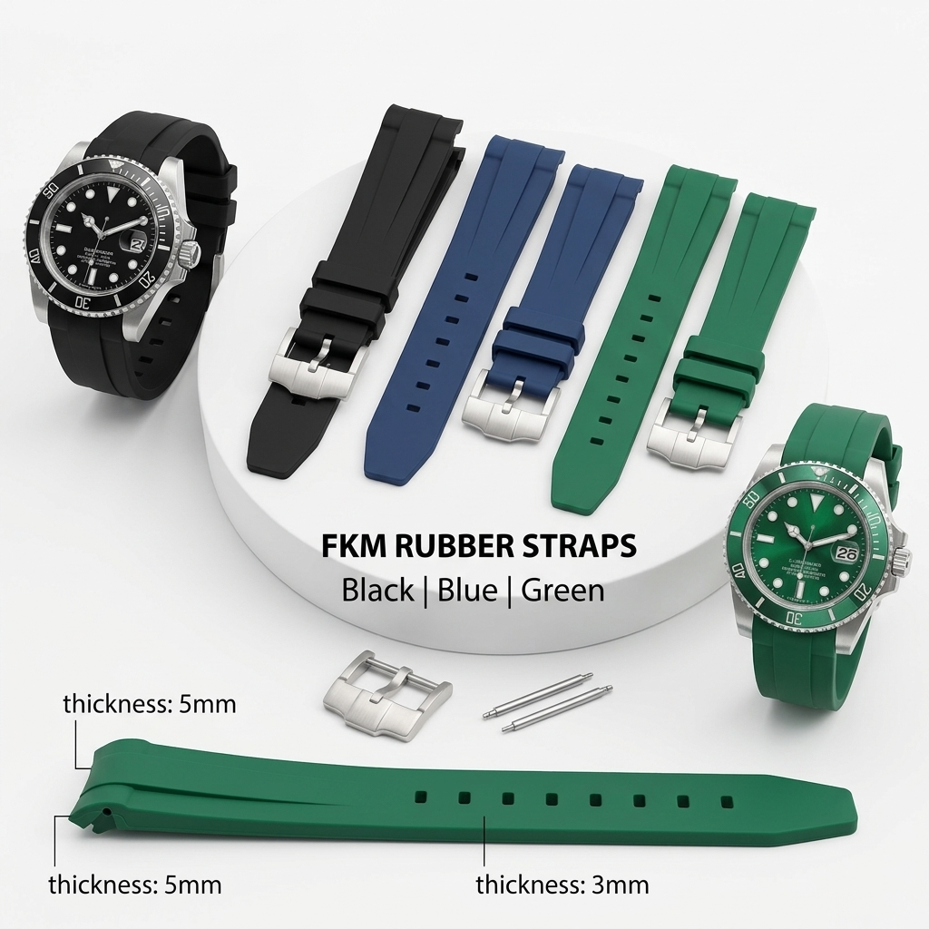 Rubber Watch Strap 20mm Curved - đánh giá và giá Rubber Strap Diver
