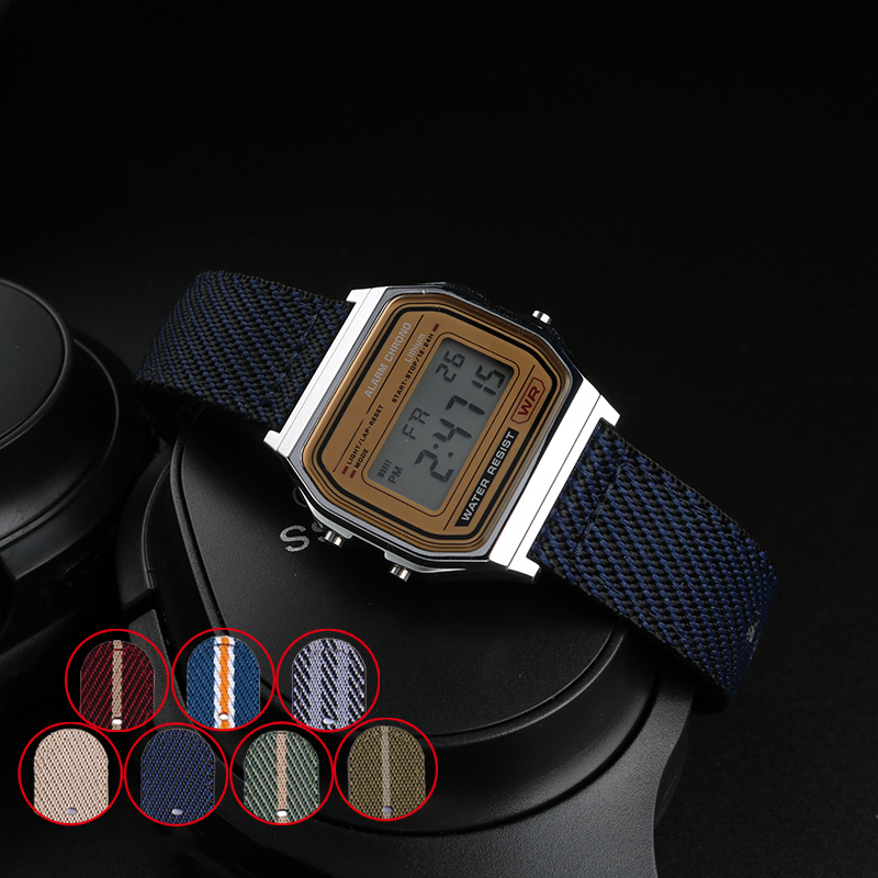 New Nylon Watchband for Casio  - đánh giá và giá Canvas Strap Watch