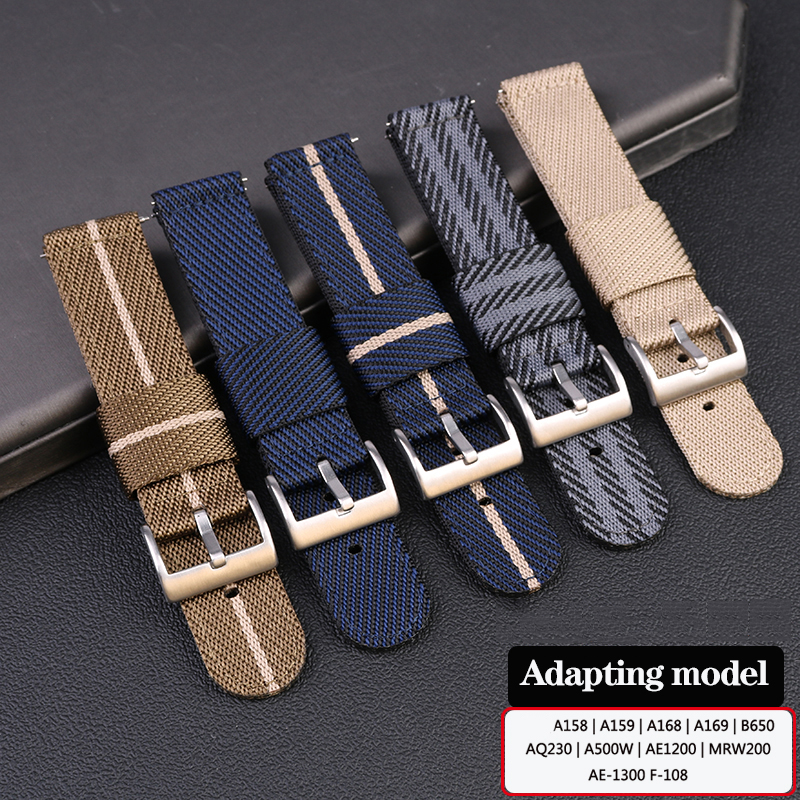 New Nylon Watchband for Casio  - đánh giá và giá Canvas Strap Watch
