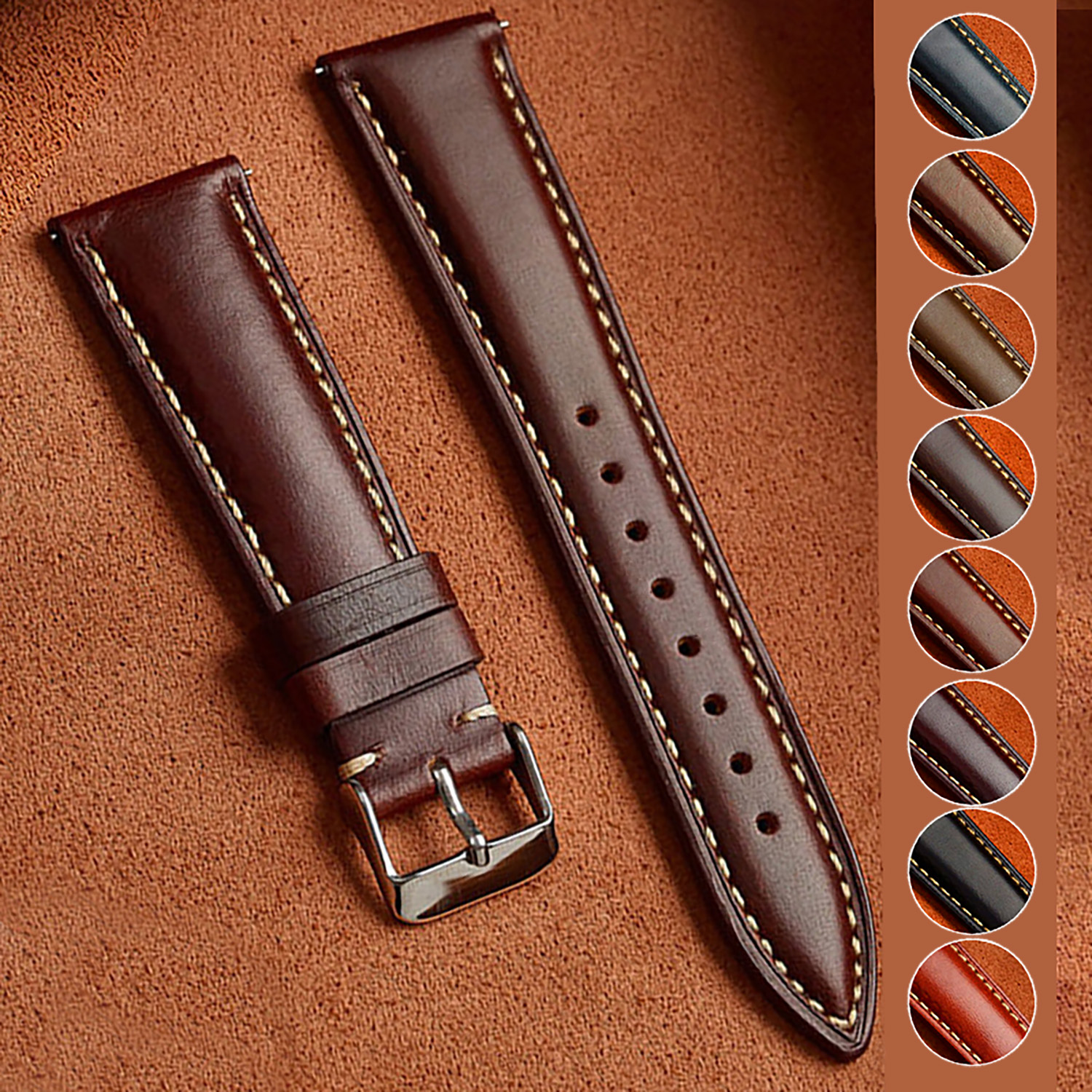 Wax Genuine Leather Men Women  - đánh giá và giá Leather Strap Quick Release