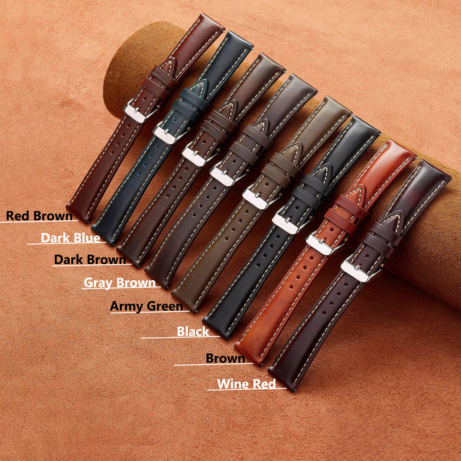 Wax Genuine Leather Men Women  - đánh giá và giá Leather Strap Quick Release