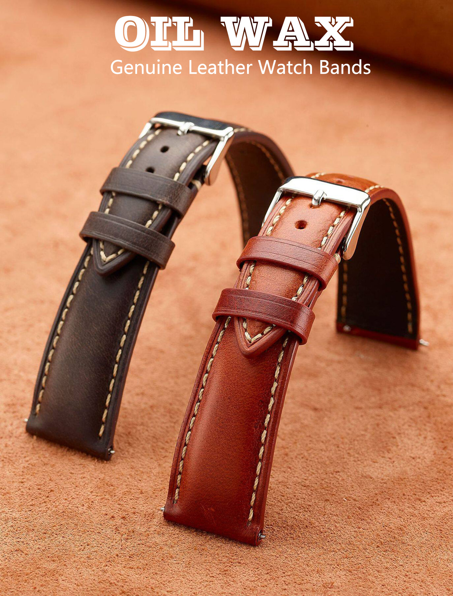 Wax Genuine Leather Men Women  - đánh giá và giá Leather Strap Quick Release