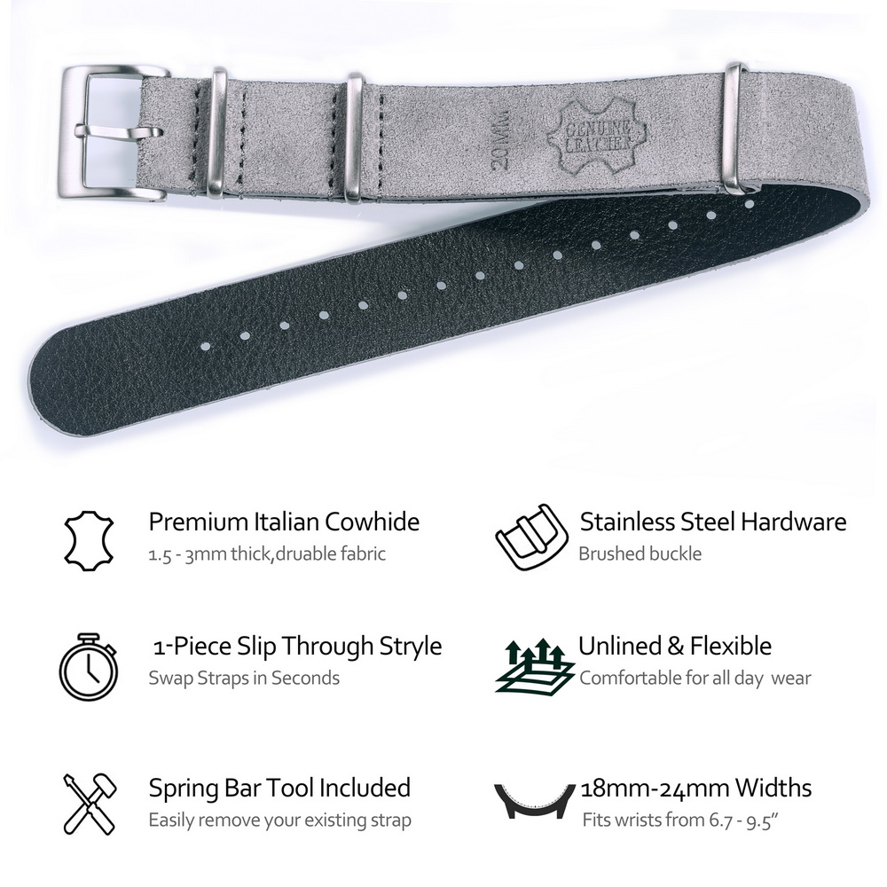 HEMSUT Genuine Leather Watch B - đánh giá và giá Suede Strap Watch