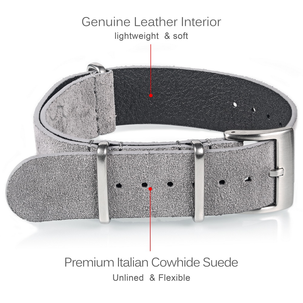 HEMSUT Genuine Leather Watch B - đánh giá và giá Suede Strap Watch